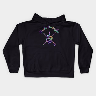 Snake Wrangler Galaxy Tie Dye Logo Kids Hoodie